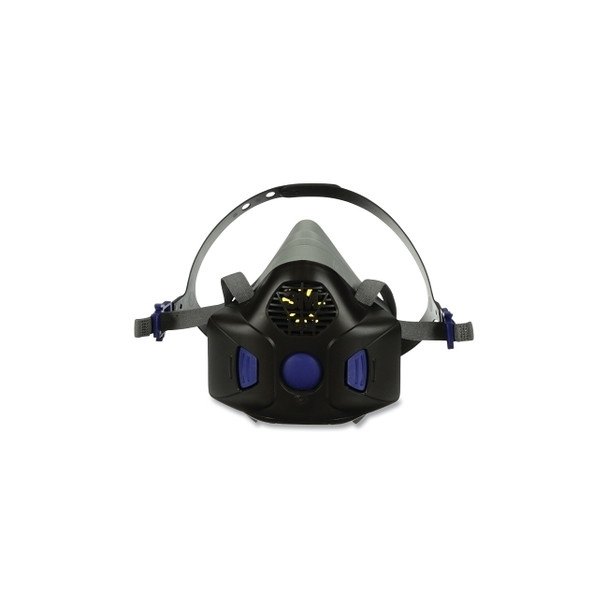 Secure Click™ Half Facepiece Reusable Respirator, Medium, Gas/Vapor, with Speaking Diaphragm, Silicone/Nylon