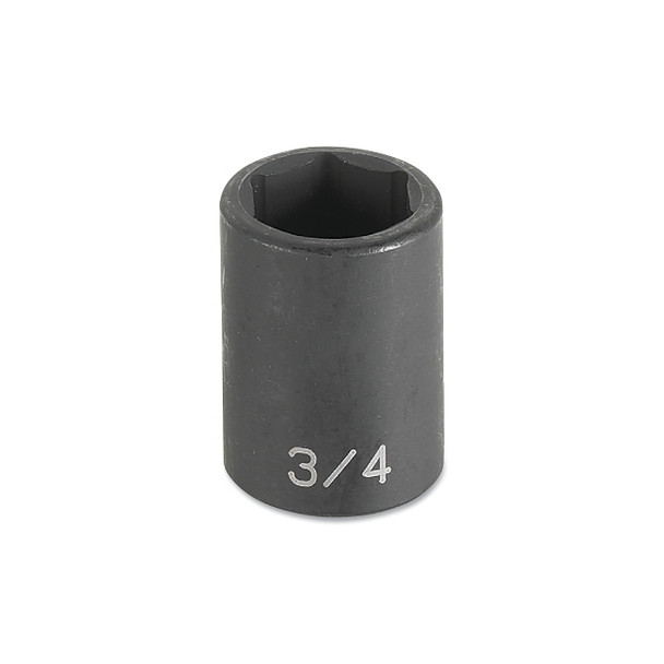 Impact Socket, 1/2 in Drive Size, 1/2 in Socket Size, Hex, 6-point, Standard Length