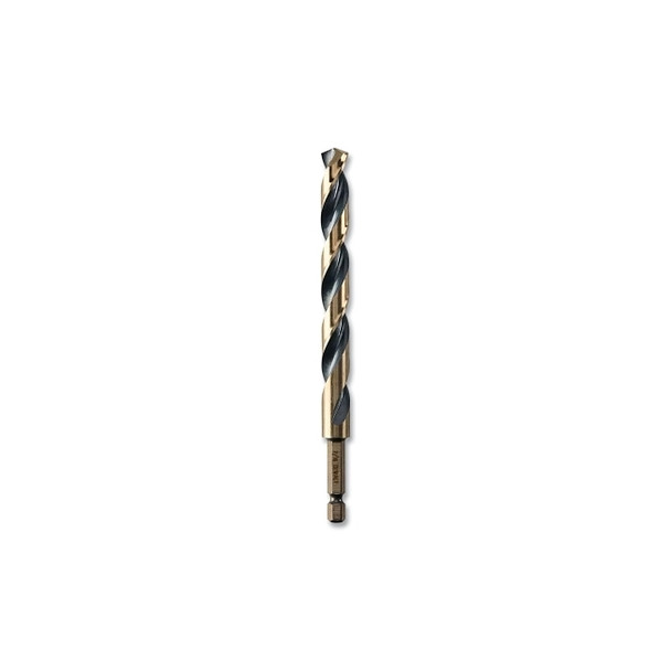 Black and Gold Impact Ready Drill Bit, 7/16 in dia, 135° Split Point Tip, 5-3/4 in OAL