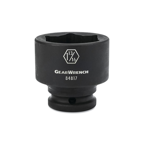Impact Socket, 3/4 in Drive Size, 1-3/16 in Opening Size, 6-point, Standard Length