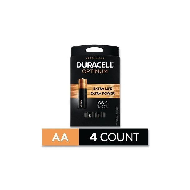 Optimum Alkaline Battery, AA, 4/PK