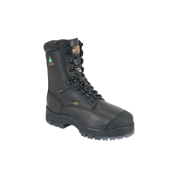 45 Series Leather 8 in Thermal Lace-Up Composite Toe Boots, Size  12, Black