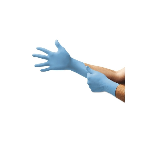 XCEED® XC-310 Nitrile Disposable Gloves, Beaded Cuff, Medium, Blue