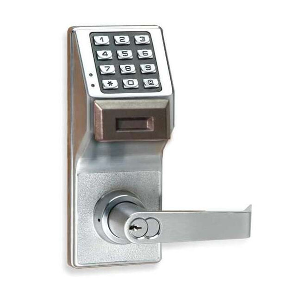 Locdown Electronic Lock,Brushed Chrome,12 Button PDL3000IC US26D