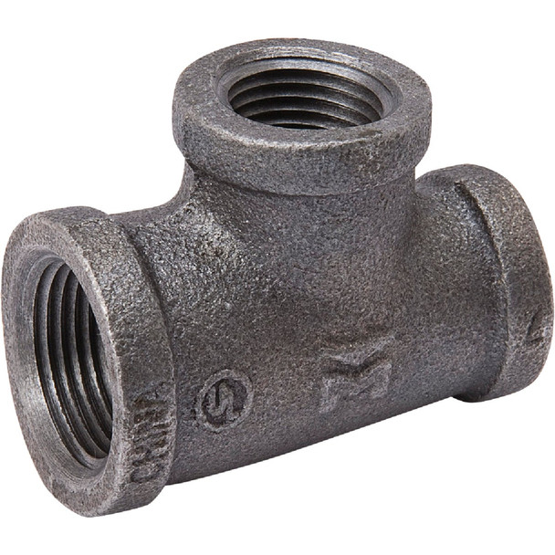 Southland 3/4 In. x 3/4 In. x 1/2 In. Reducing Malleable Black Iron Tee