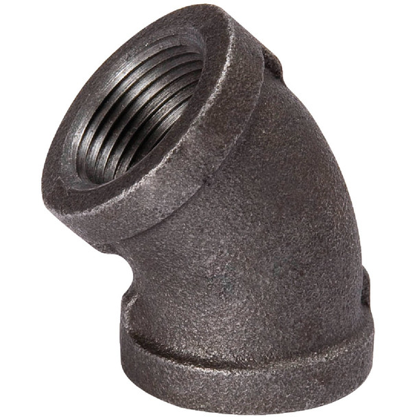 Southland 1/2 In. 45 Deg. Malleable Black Iron Elbow (1/8 Bend) 520-203HN