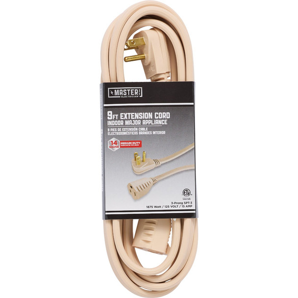 Master Electrician 9 Ft. 14/3 15A Heavy-Duty Appliance Cord 03533ME
