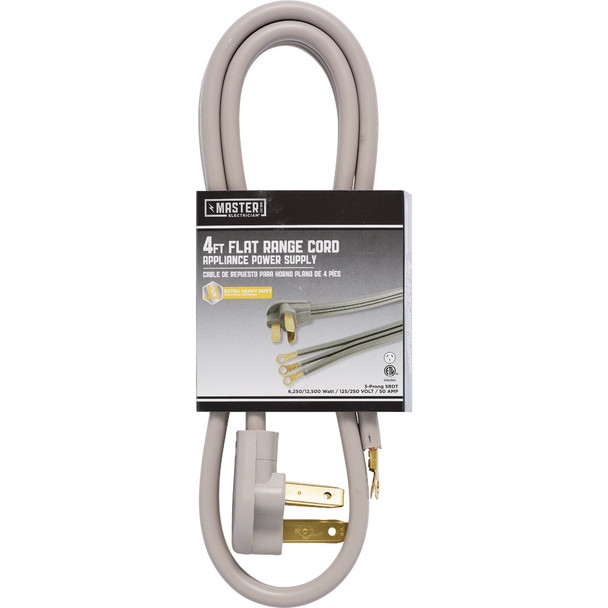 Master Electrician 4 Ft. 6/2 + 8/1 Ga. 3-Conductor Range Cord 09014ME