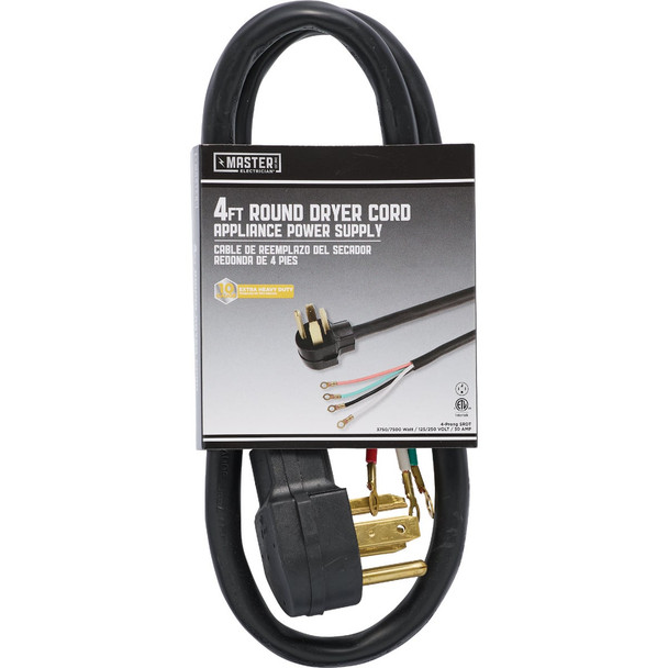 Master Electrician 4 Ft. 10/4 30A Dryer Cord 09154ME