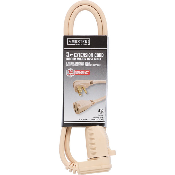 Master Electrician 3 Ft. 14/3 15A Heavy-Duty Appliance Cord 03531ME