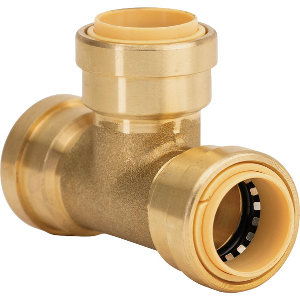 QuickFitting 3/4 In. x 3/4 In. x 3/4 In. Push-to-Connect Brass Tee LF824R