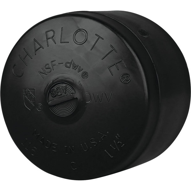 Charlotte Pipe 4 In. Hub ABS Cap ABS 00116  1200HA