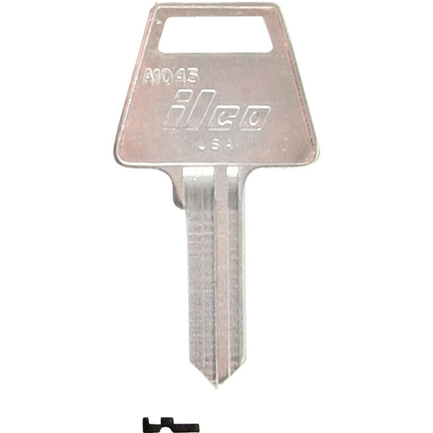 ILCO American Nickel Plated Padlock Key, A1045 (10-Pack) IAA00013472