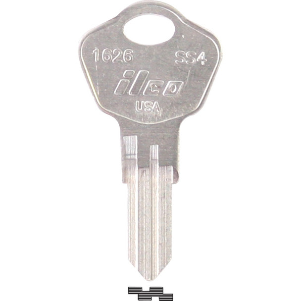ILCO Sentry Nickel Plated Safe Key SS4 (10-Pack) IAL00000552