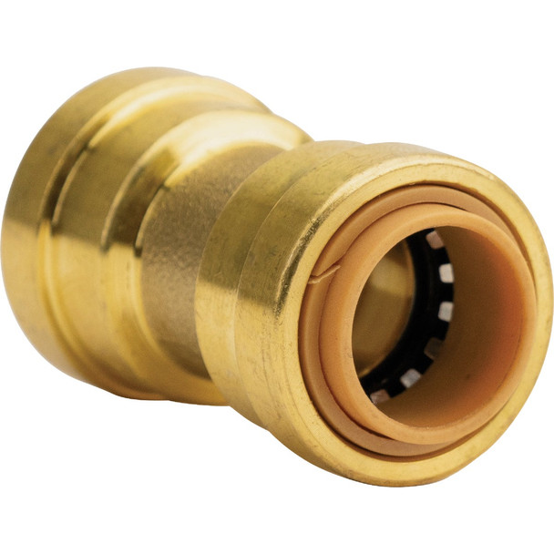 QuickFitting 1/2 In. Push-to-Connect Brass Straight Coupling LF811R