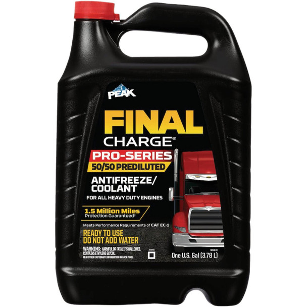 Peak Final Charge Pro-Series 1 Gal. Pre-Diluted Antifreeze/Coolant Pack of 6