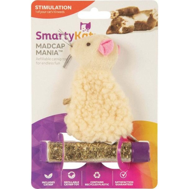 SmartyKat Madcap Mania Refillable Plush Catnip Cat Toy 09366-94967-024