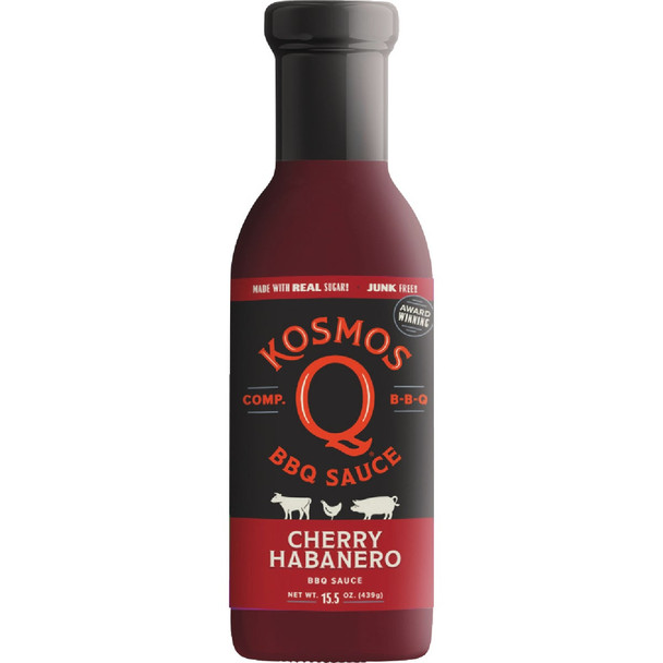 Kosmos Q 15. Oz. Cherry Habanero BBQ Sauce KOS-CHRRY-HAB-Single