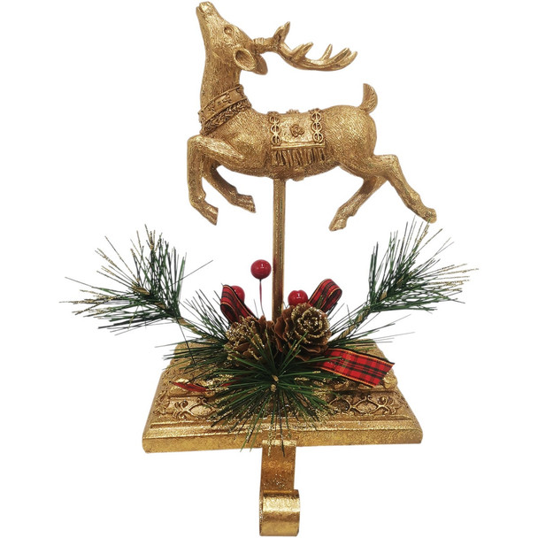 1-Stocking Resin Mantle Gold Vixen Stocking Holder XN6060619DIB