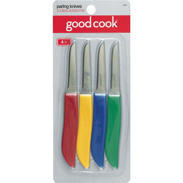 Goodcook Colored Handle Paring Knife Set (4-Piece) 18765