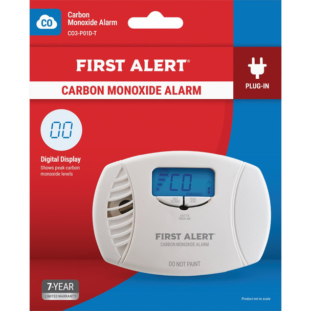 First Alert 120v/Bat Dig Co Detector CO3-P01D-T