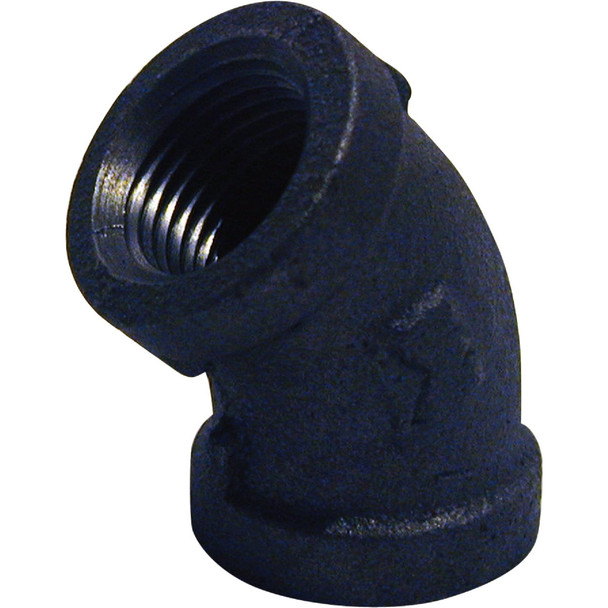 Southland 1-1/4 In. 45 Deg. Malleable Black Iron Elbow (1/8 Bend) 520-206HN