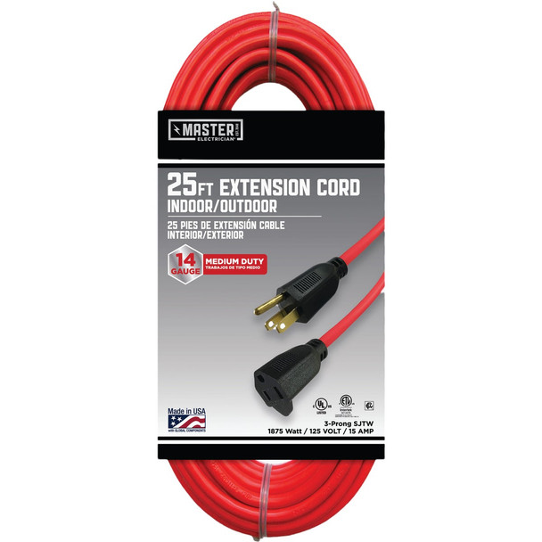 Master Electrician 25 Ft. 14/3 Heavy-Duty Outdoor Extension Cord 63025ME