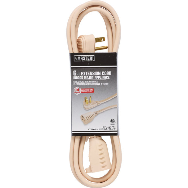 Master Electrician 6 Ft. 14/3 15A Heavy-Duty Appliance Cord 03532ME