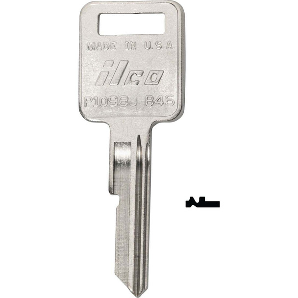 ILCO AMC Nickel Plated Automotive Key B46 / P1098J (10-Pack) IAL3281703B