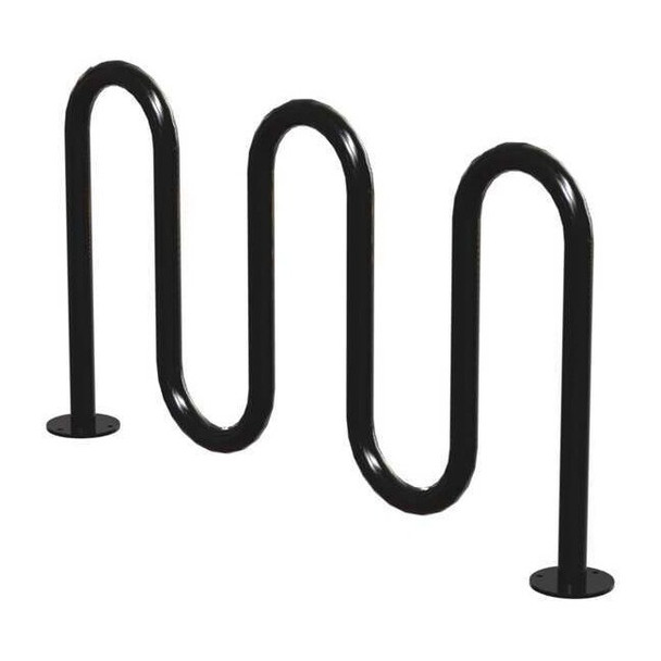 Madrax Bike Rack,Blk,(7) Bikes,36 in. H,3 in. W QS-H36-7-SF-B
