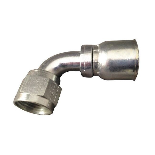 Eaton Aeroquip Crimp Fitting,90 deg.,3/8" ID,9/16",FJIC FJ3250-0606S