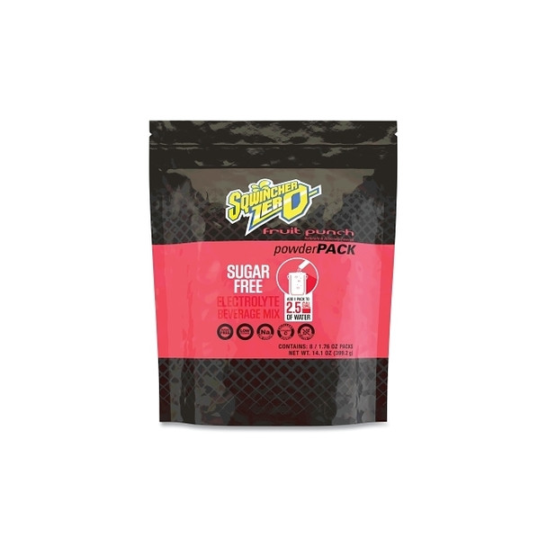 PowderPack™ ZERO Sugar Free 2.5 gal Yield Powder Mix, 1.76 oz Packet, Fruit Punch