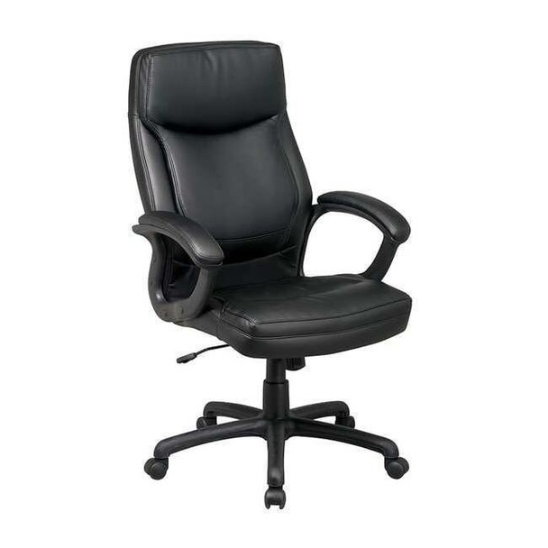 Office Star Desk Chair, Series Work Smart Eco Leather Black EC6583-EC3