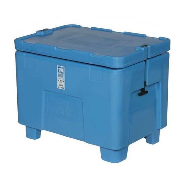 ASM Insulated Bin 2 cu ft Volume Cap., 24 in L, 30 in W, 21 in H, Plastic, Blue