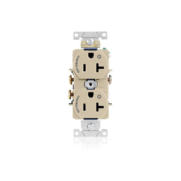 Leviton Duplex Receptacle Outlet,20A,Ivory,125V 5362-S2I