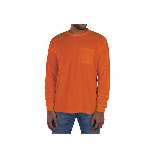 Ergodyne Hi-Vis Shirt,2XL,Orange,Long Sleeve 21826