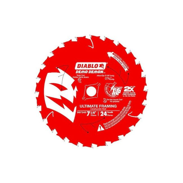 Diablo CircularSawBlade,Carbide,Dia:7.25" D0724DA Pack of 10