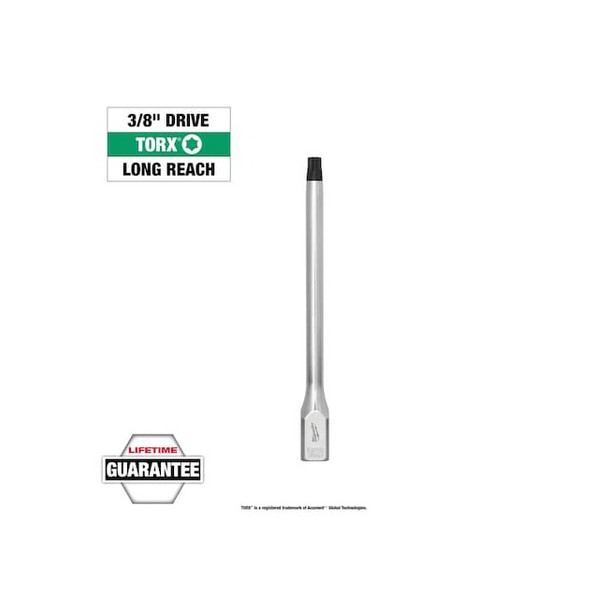 Milwaukee Tool Bit Socket,3/8" Drive,Chrome,S2 Steel 45-34-1069