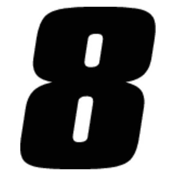 Hardline Products NumberLabel,Vinyl,4inH,2-3/4inW,PK3 DB43B-8