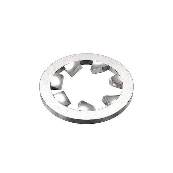 External Tooth Lock Washer, For Screw Size M3 Steel, Zinc Plated Finish, 100 PK