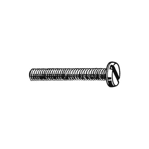 #2-56 x 1/4 in Slotted Binding Machine Screw, Plain 18-8 Stainless Steel, 100 PK