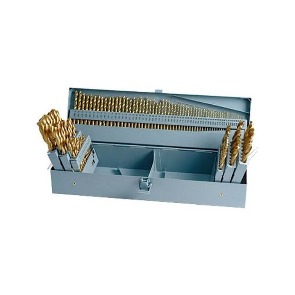 Hhip 115 Piece TiN Coated High Speed Steel Jobber Drill Set 5000-0003