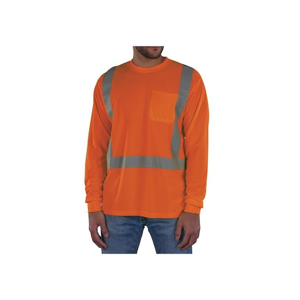 Ergodyne Hi-Vis Shirt,S,Orange,Long Sleeve 21912