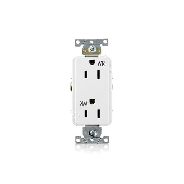 Leviton Receptacle Outlet,15A,White,125V WDR15-W