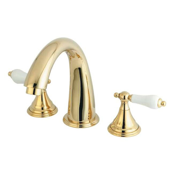 Kingston Brass Roman Tub Faucet, Polished Brass, Deck Mount KS5362PL