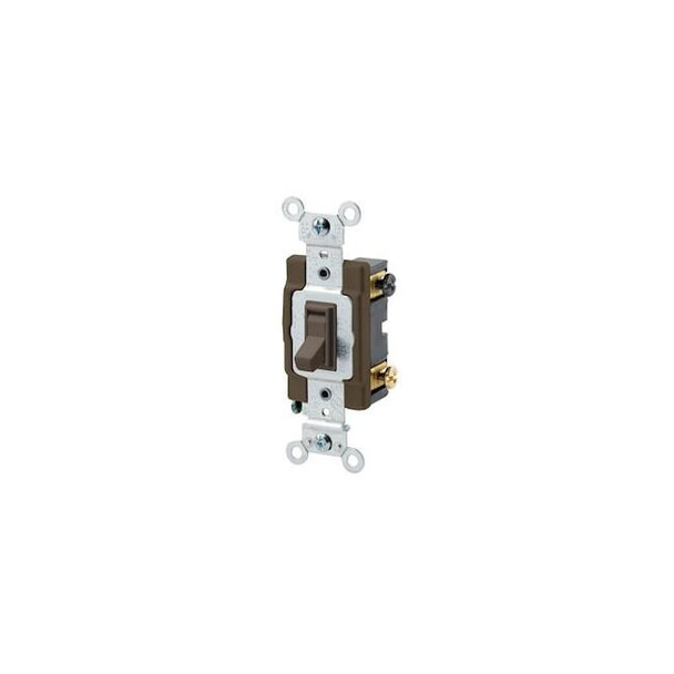 Leviton WallSwitch,1hp,Toggle,20A,Brown,PK1 54522-2