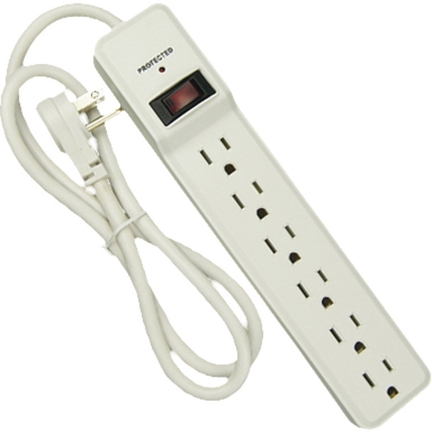 Master Electrician 6-Outlet White Surge Protector PS-6100F-5