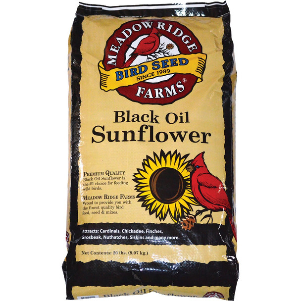 Meadow Ridge Farms 20 Lb. Black Oil Sunflower Wild Bird Seed B200020