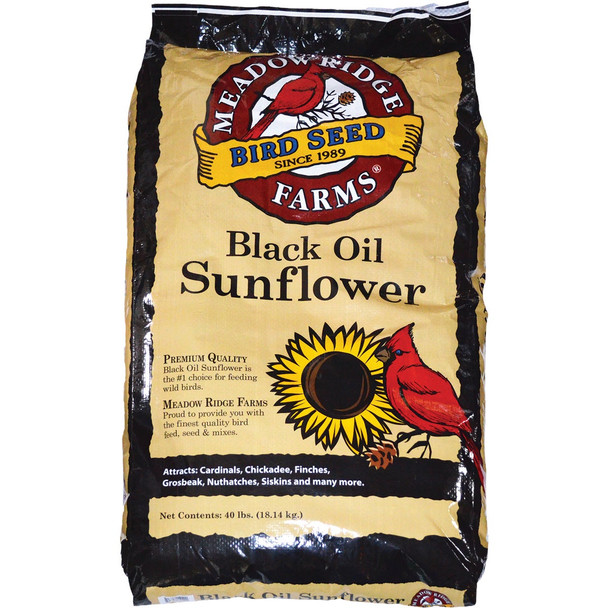 Meadow Ridge Farms 40 Lb. Black Oil Sunflower Wild Bird Seed B200040