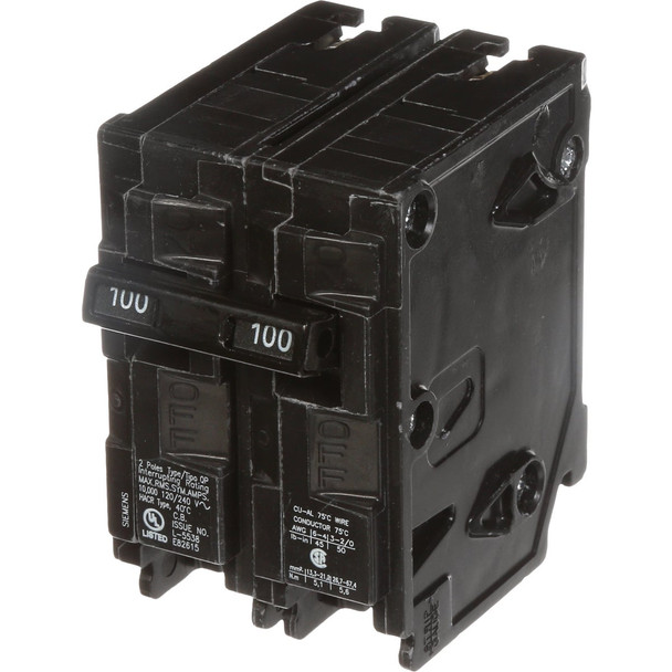 Siemens 100A Double Pole Circuit Breaker Q2100